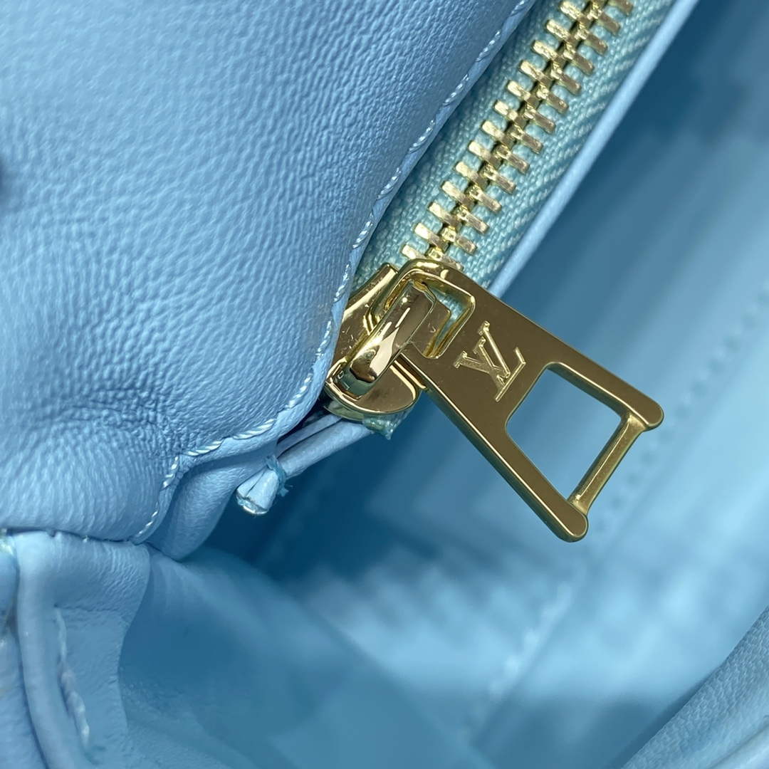 LV M24185 Louis Vuitton GO-14 MM Bag Lagoon Turquoise Blue