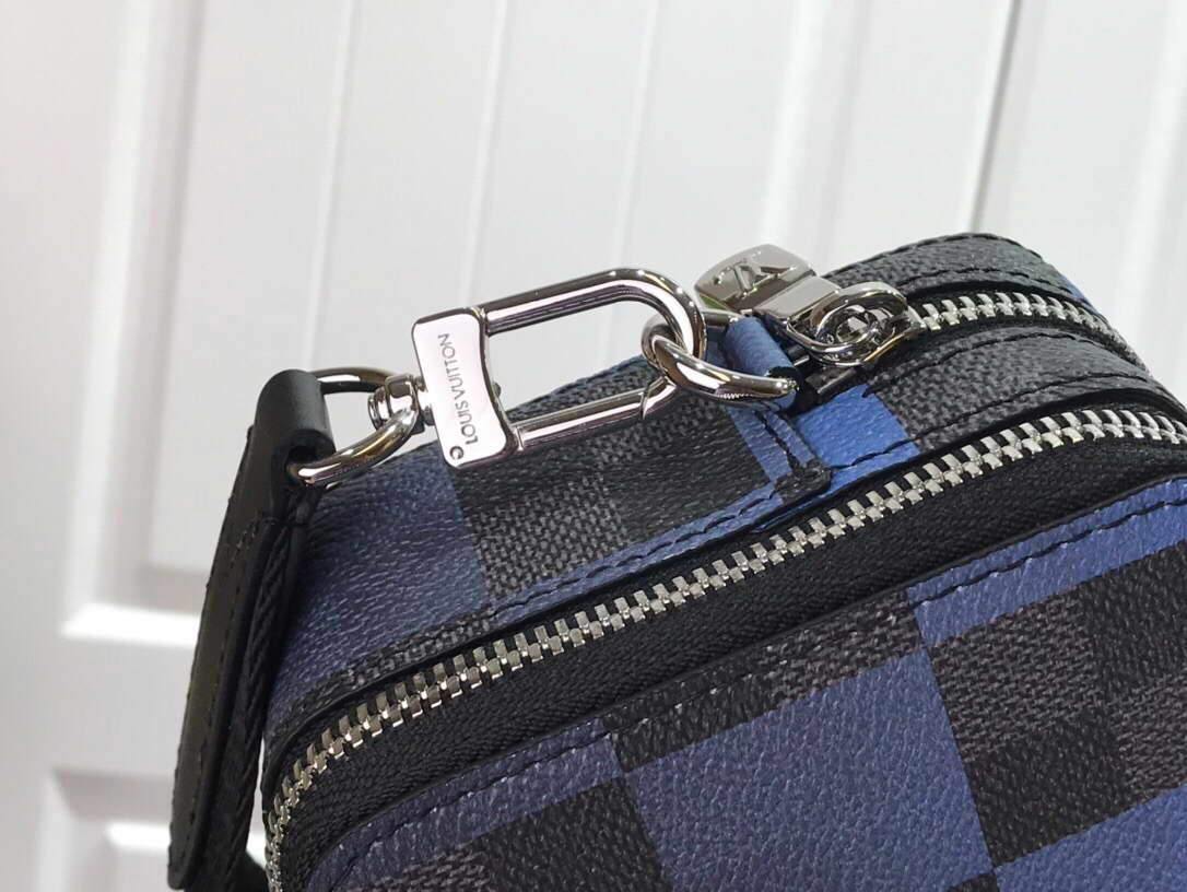 LV N60414 Louis Vuitton Alpha Wearable Wallet N60418 Blue Damier Graphite