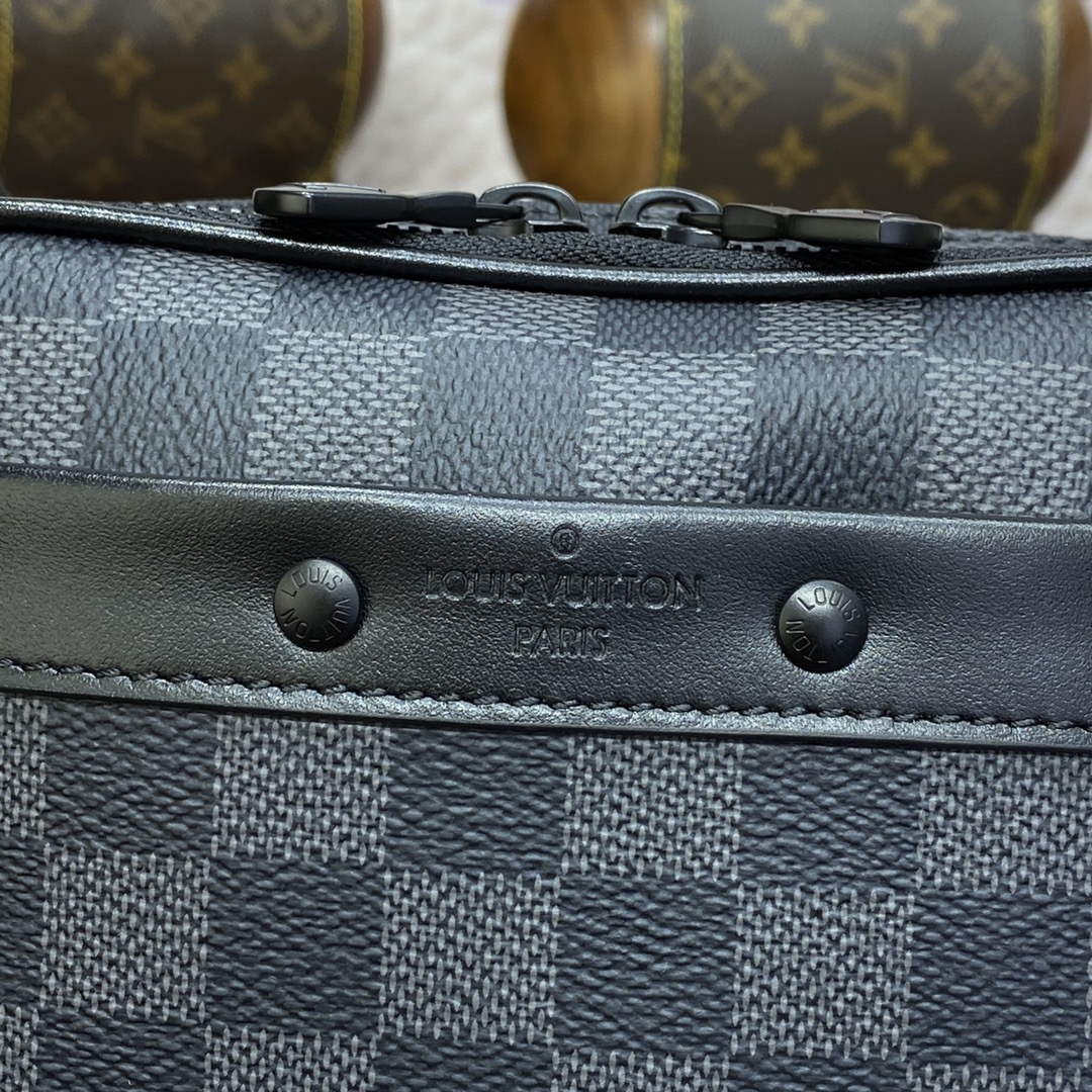 LV M82542 Louis Vuitton Nano Alpha Bag Black grid