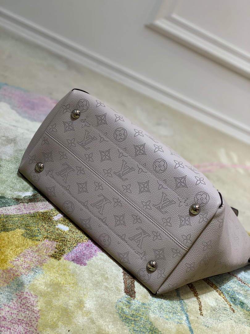 LV M53140 Louis Vuitton Hina MM Mahina Bag M57535 Galet Gray