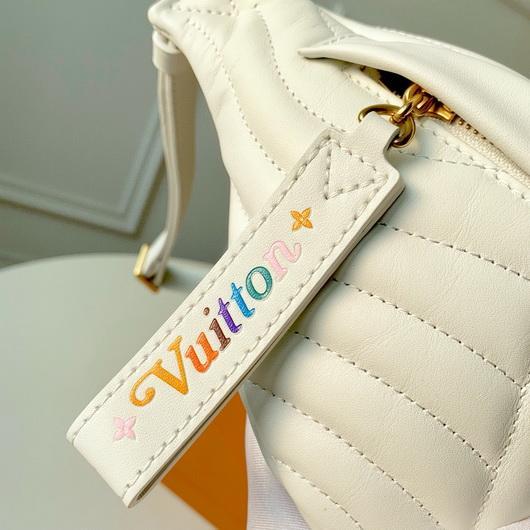 LV M55331 Louis Vuitton New Wave Leather Bumbag M53861 White