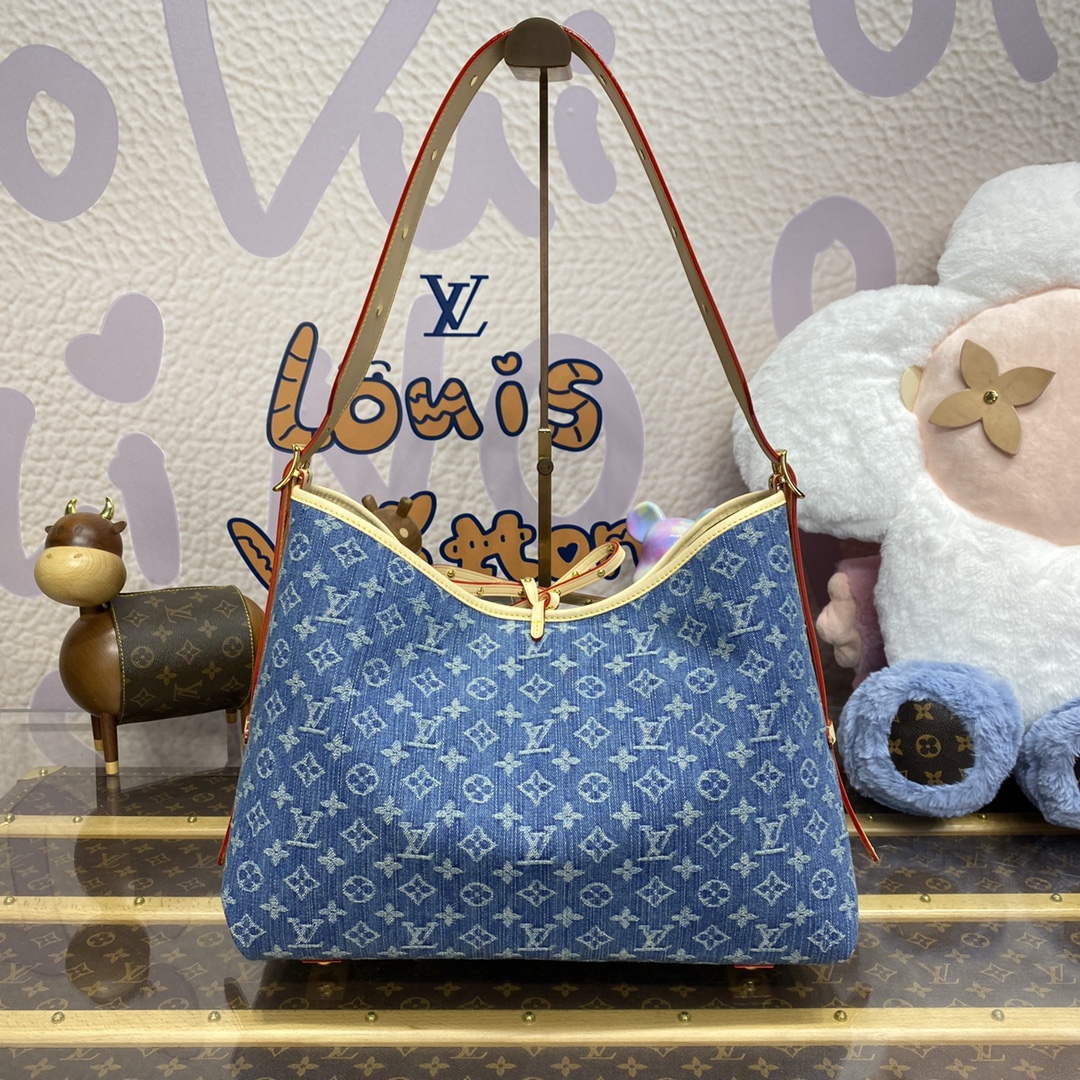 LV M46855 Louis Vuitton CarryAll MM Bag Monogram Denim