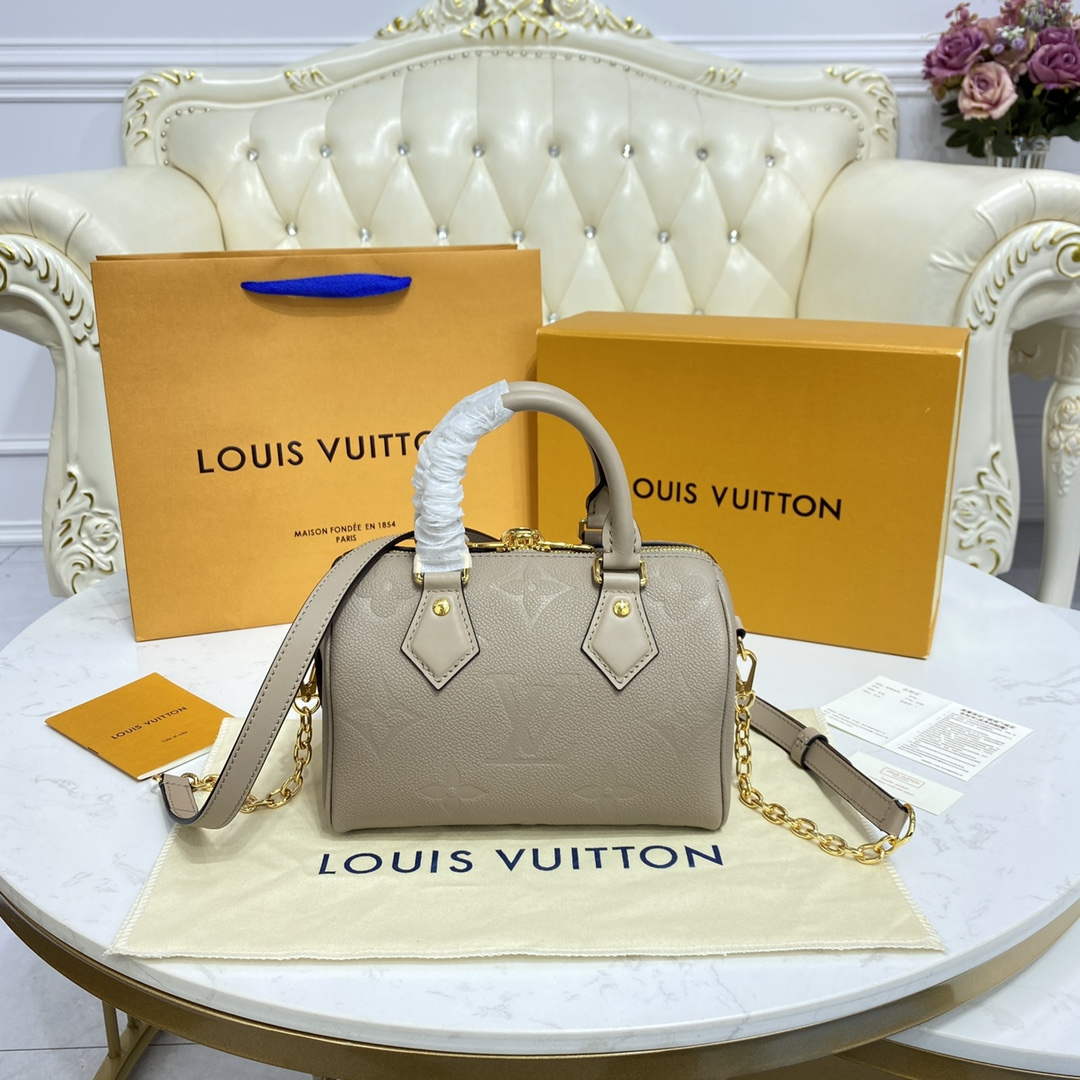 LV M58953 Louis Vuitton Speedy Bandouli��re 20 Bag Cr��me Beige