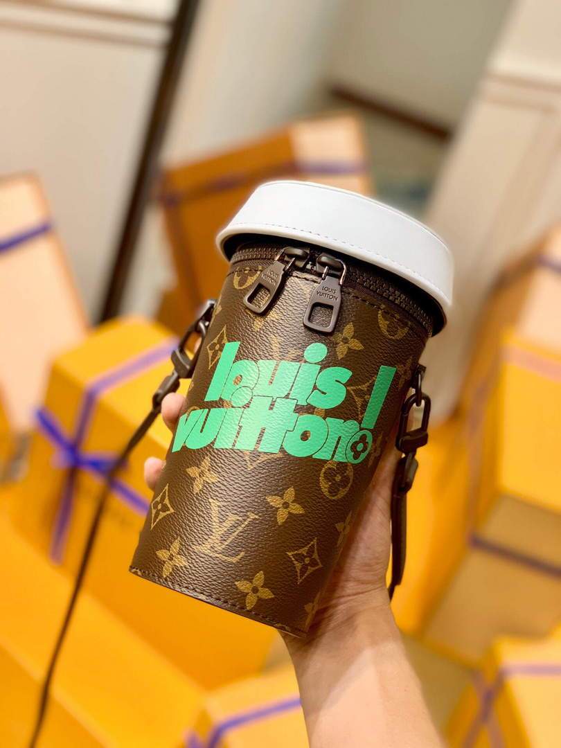 LV M80812 Louis Vuitton Coffee Cup Bag Green