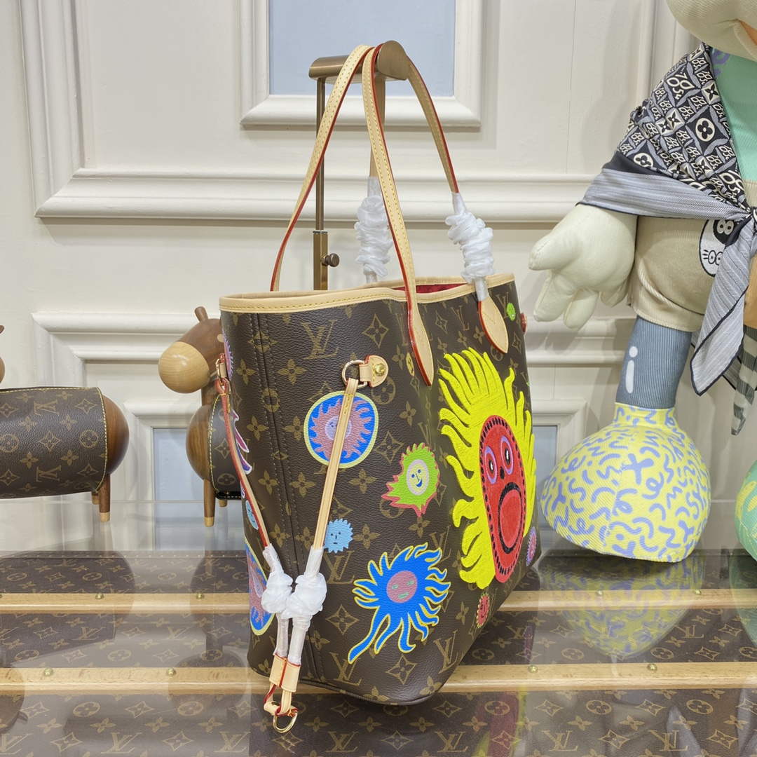 LV M46447 Louis Vuitton LV x YK Neverfull MM Bag