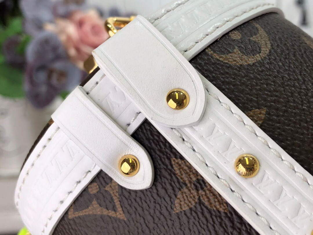 LV M81485 Louis Vuitton Papillon Trunk Handbag White