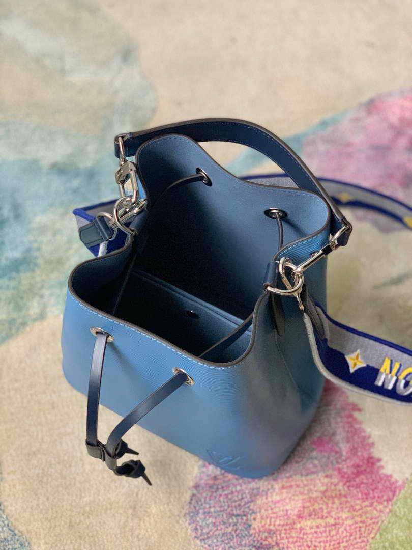 LV M57691 Louis Vuitton N��oNo�� BB Bucket Bag M57693 M57706 Bleuet Blue