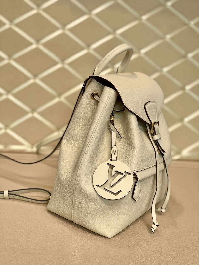 LV M45410 Louis Vuitton Montsouris Backpack Milky white