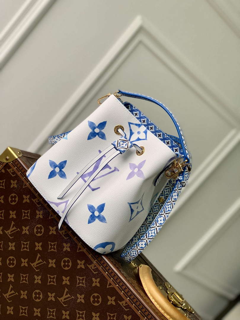 LV M22986 Louis Vuitton N��ono�� BB Bucket Bag Bule