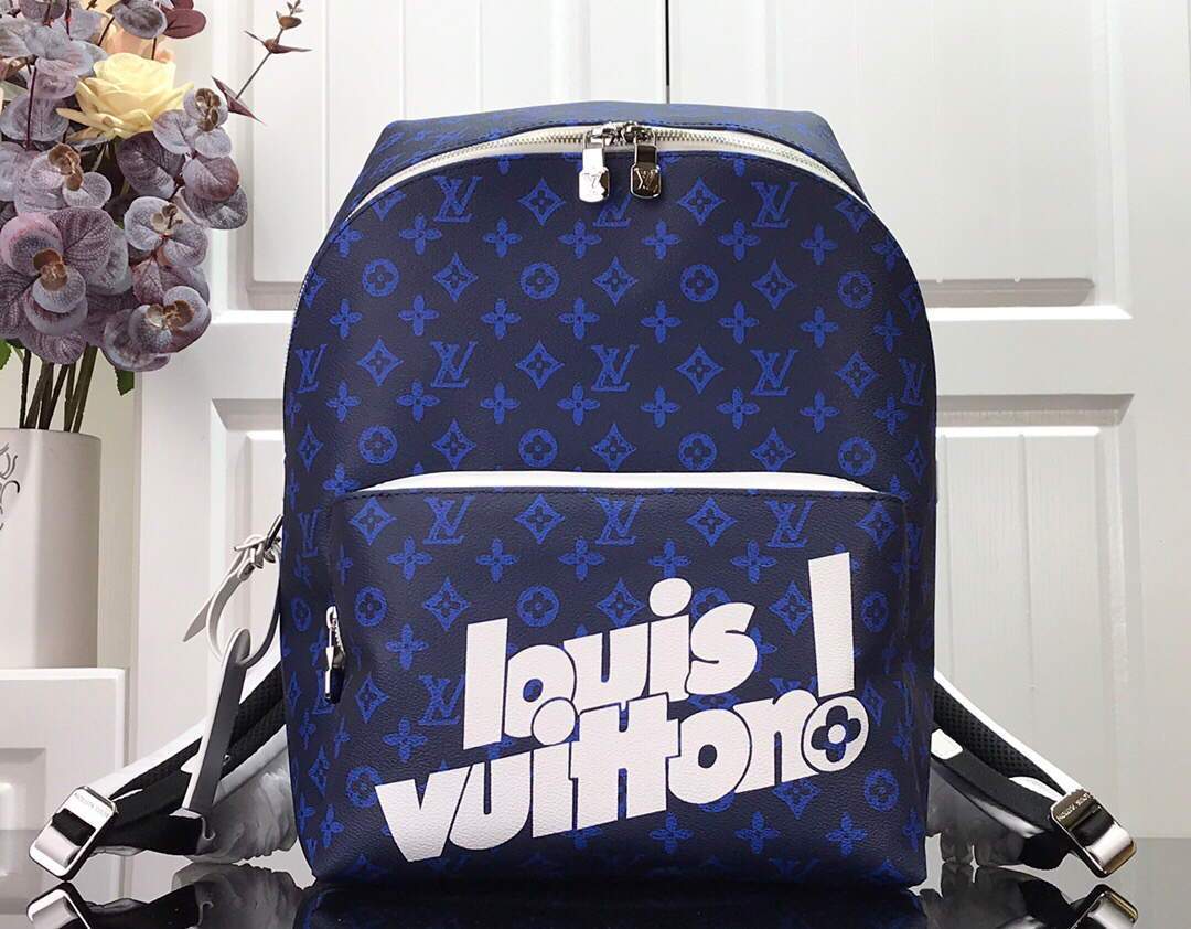 LV M46118 Louis Vuitton Apollo Backpack Blue