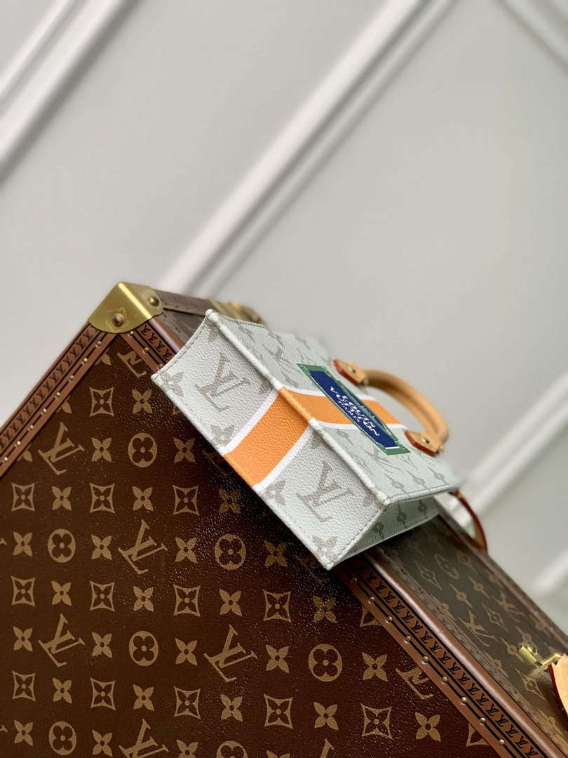 LV M23615 Louis Vuitton Petit Sac Plat Bag Beige/Ocher