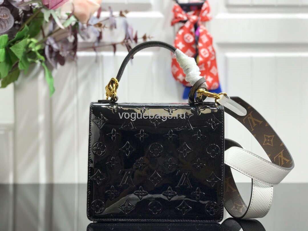 LV M90375 Louis Vuitton Spring Street Monogram Vernis Bag M90514 Black