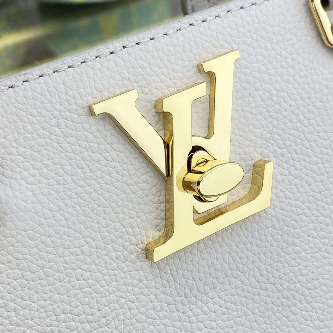 LV M23637 Louis Vuitton Lock   Go Handbag Quartz