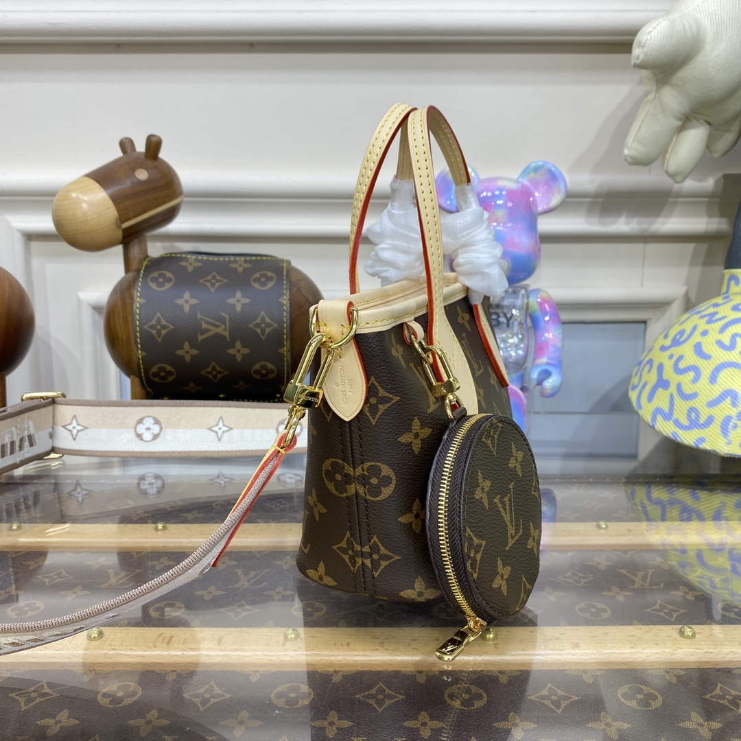 LV M46705 Louis Vuitton Neverfull BB Handbag Beige