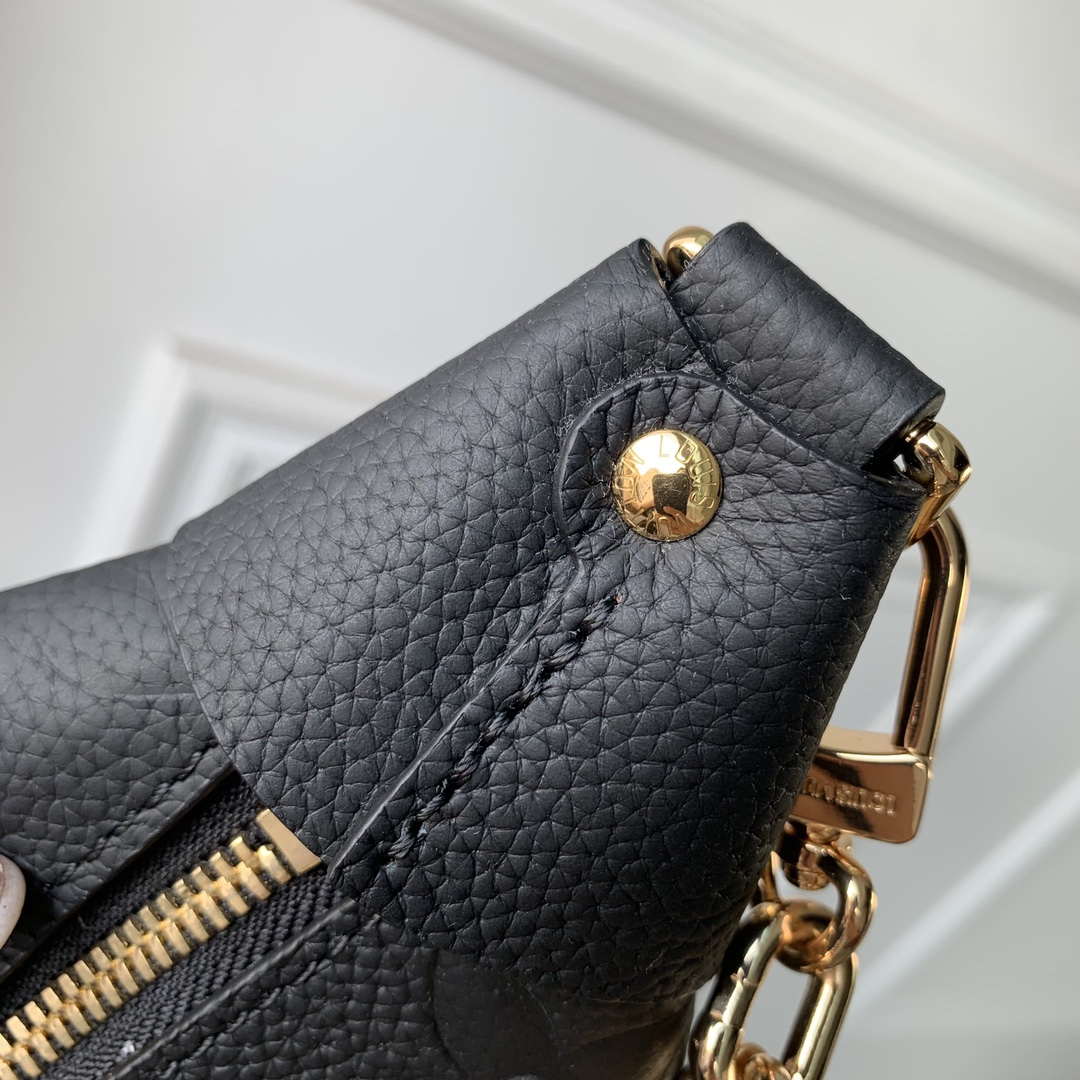 Louis Vuitton LV M46725 Loop Hobo Bag Monogram Empreinte Black