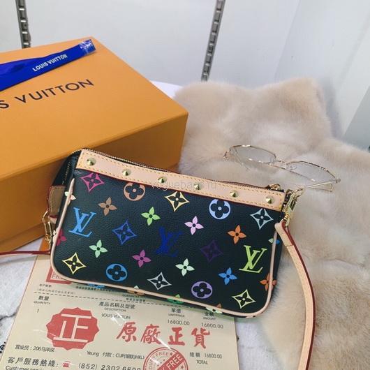LV M92649 Louis Vuitton Pochette Small Hand Bag in mutlicolor