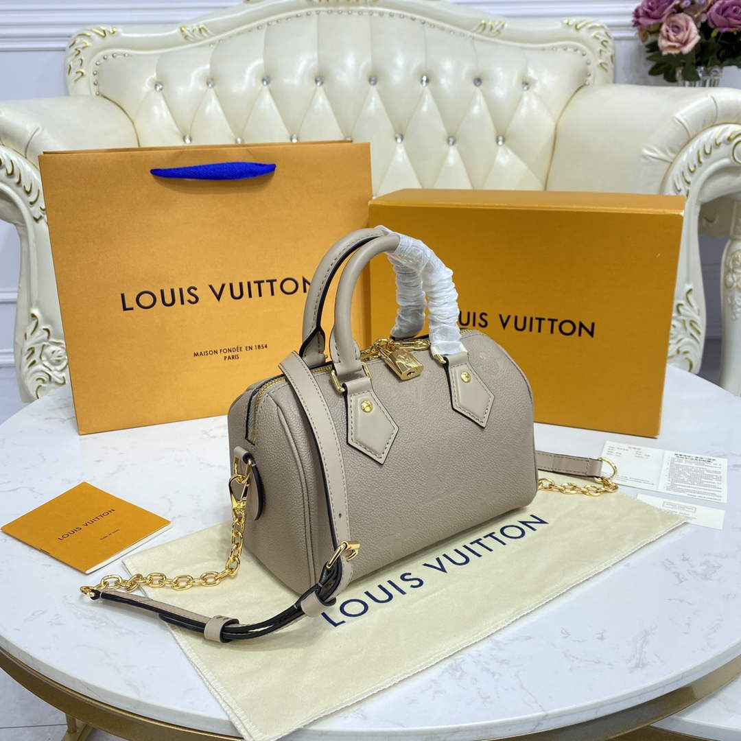 LV M58953 Louis Vuitton Speedy Bandouli��re 20 Bag Cr��me Beige