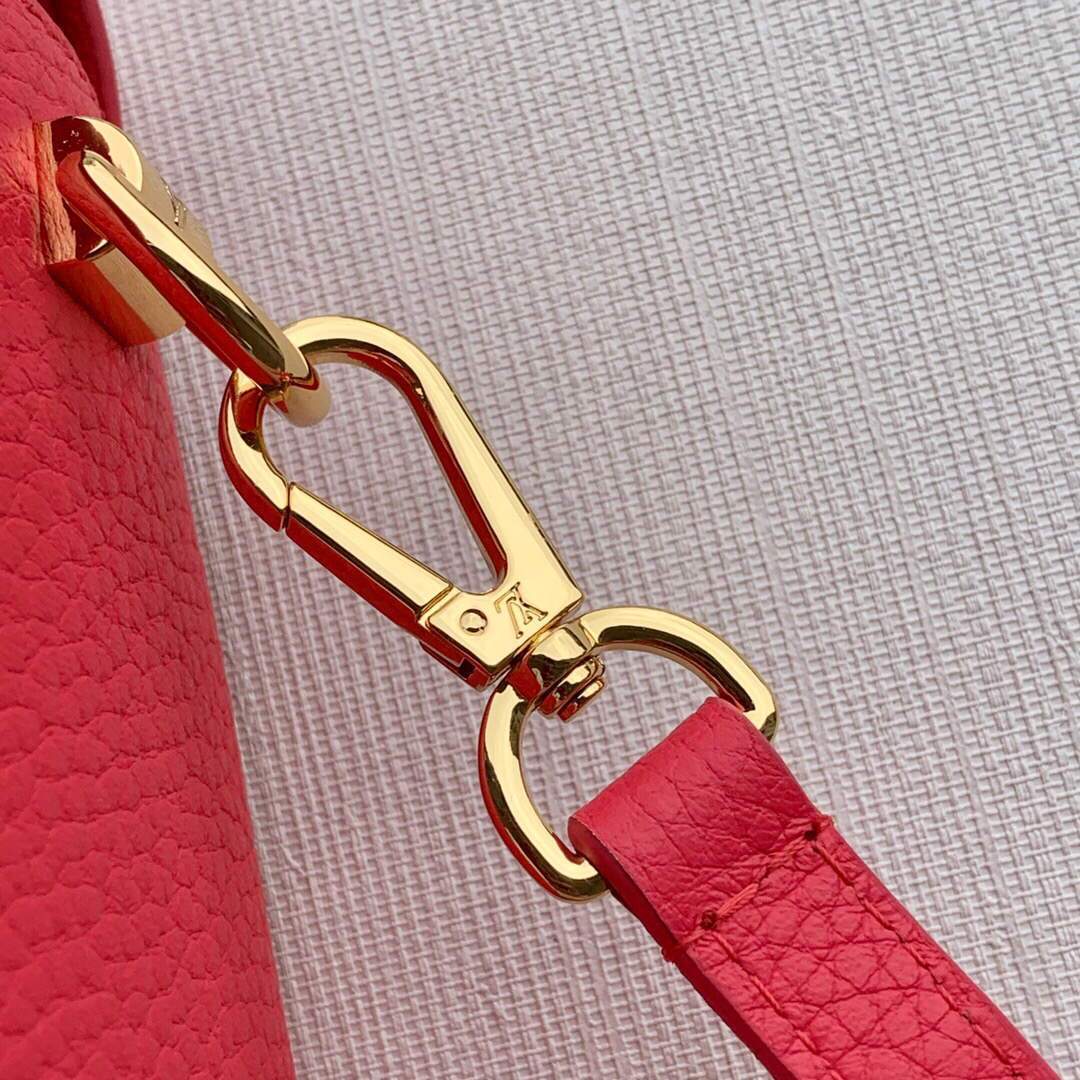 LV M58688 Louis Vuitton Twist MM Leathers Handbag Pondichery Pink