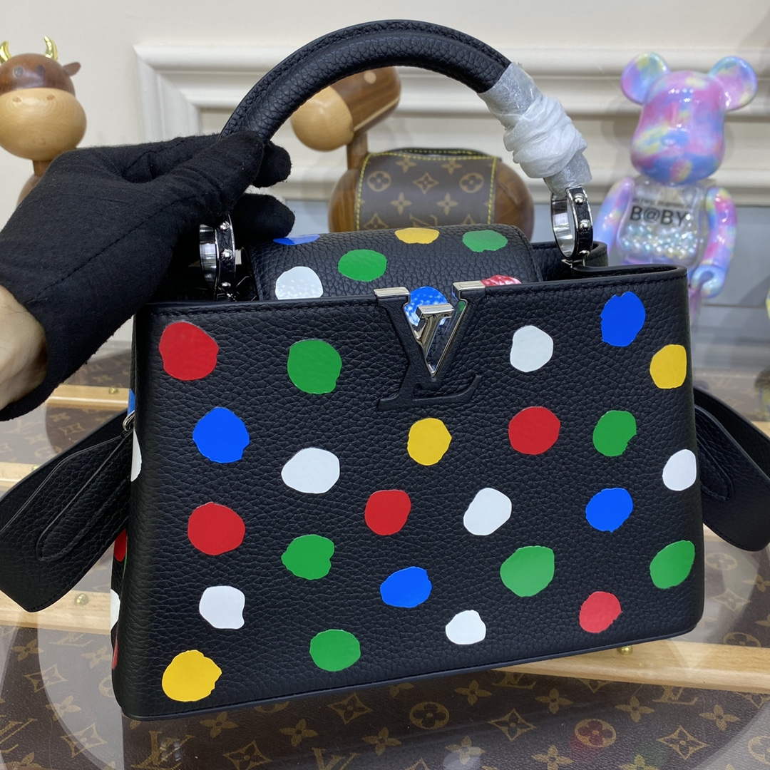 LV M21663 Louis Vuitton LV x YK Capucines BB Bag Black