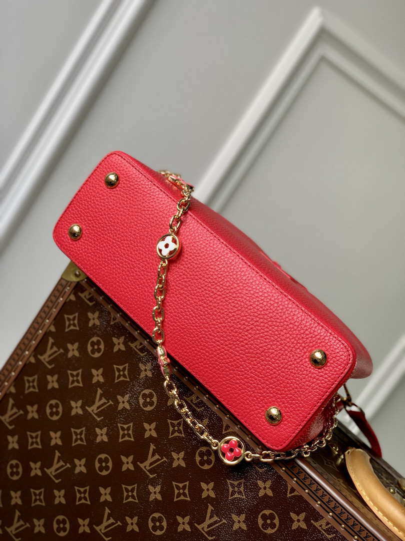 LV M20845 Louis Vuitton Capucines MM Handbag Red