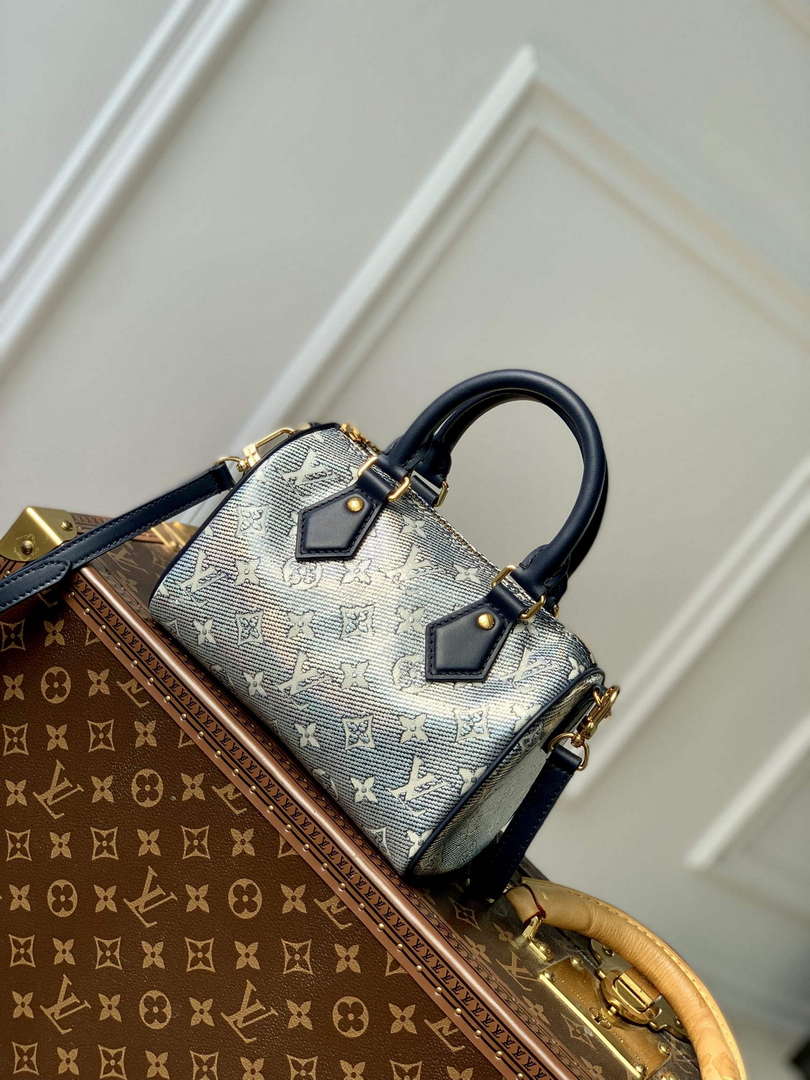 LV M23069 Louis Vuitton Speedy Bandouli��re 20 Handbag Blue