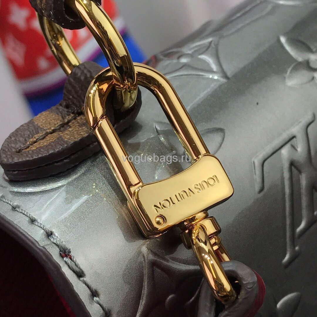 Lv M90502 Louis Vuitton Spring Street Monogram Vernis Bag M90375 Gray