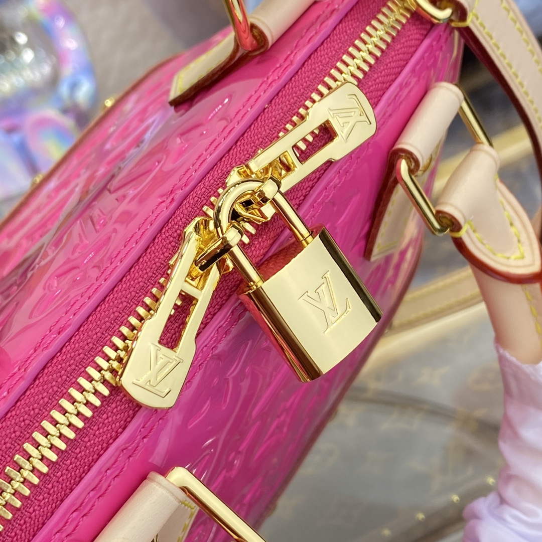LV M24062 Louis Vuitton Alma BB Bag Neon Pink