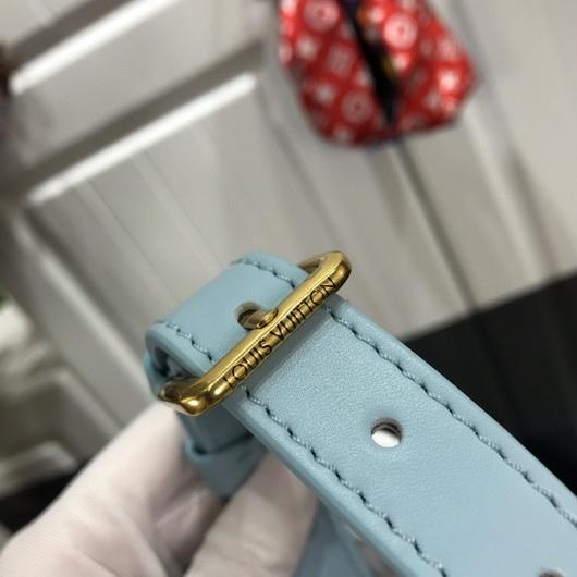 LV M55331 Louis Vuitton New Wave Leather Bumbag M53861 Light Blue