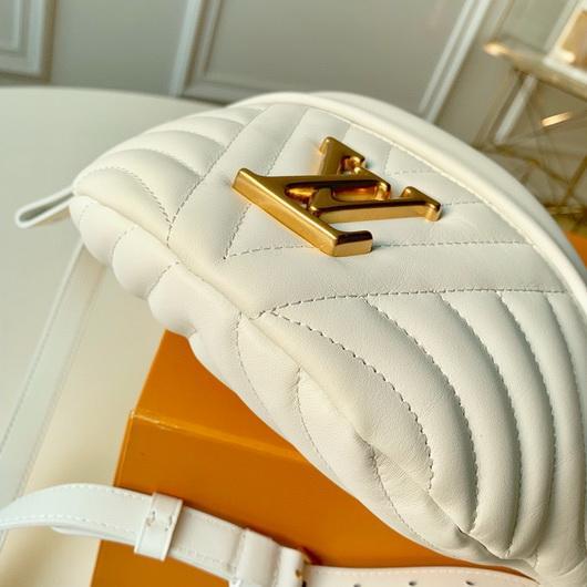 LV M55331 Louis Vuitton New Wave Leather Bumbag M53861 White