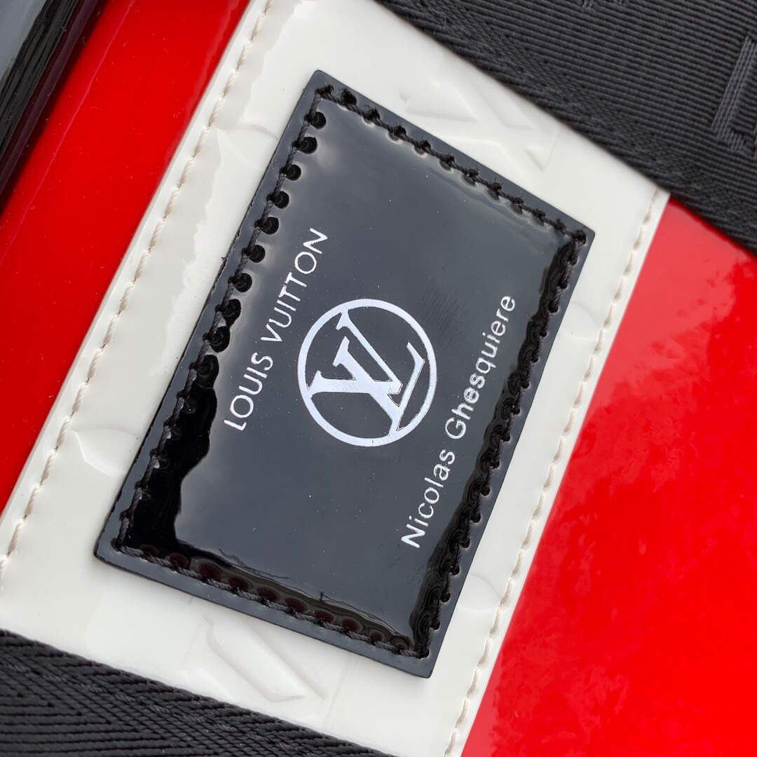 LV M58755 Louis Vuitton Neo Porte Documents Voyage Black red