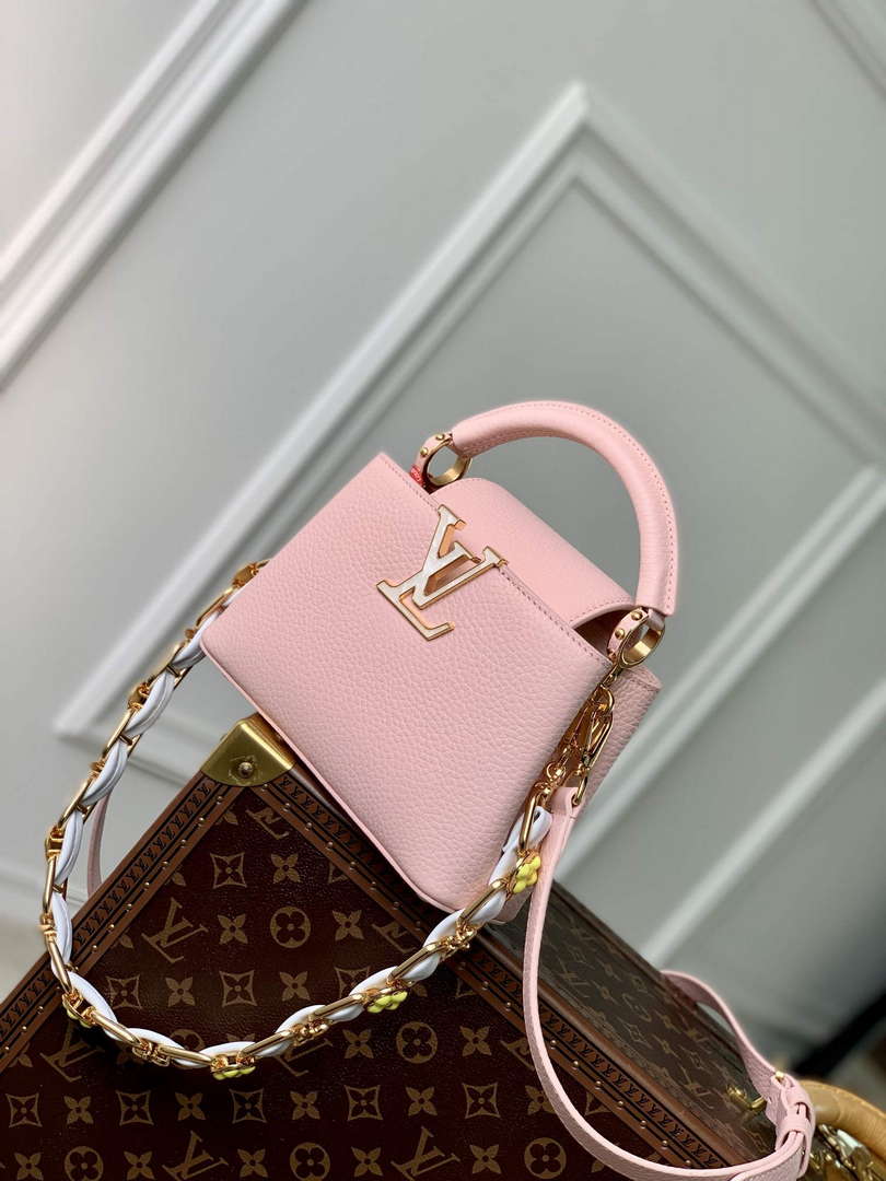 LV M23363 Louis Vuitton Capucines Mini Handbag Jasmine Pink