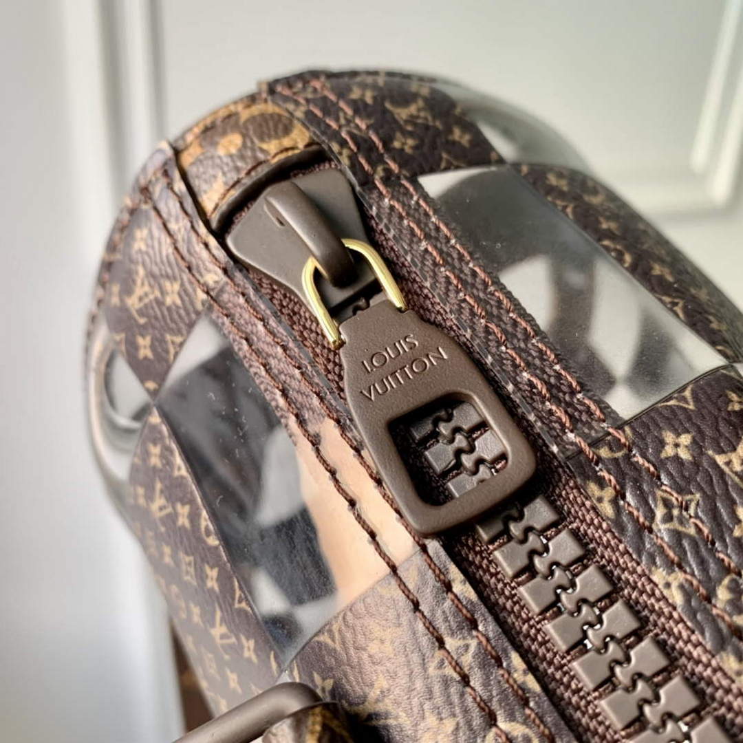 LV M20872 Louis Vuitton Keepall Bandouliere 25 Bag Brown