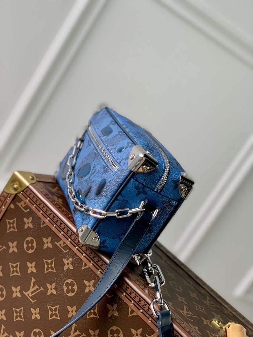 LV M22588 Louis Vuitton Mini Soft Trunk Bag Abyss Blue