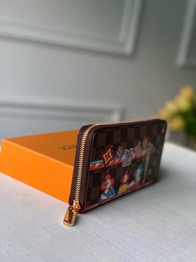 LV N60403 Louis Vuitton Zippy Wallet Brown
