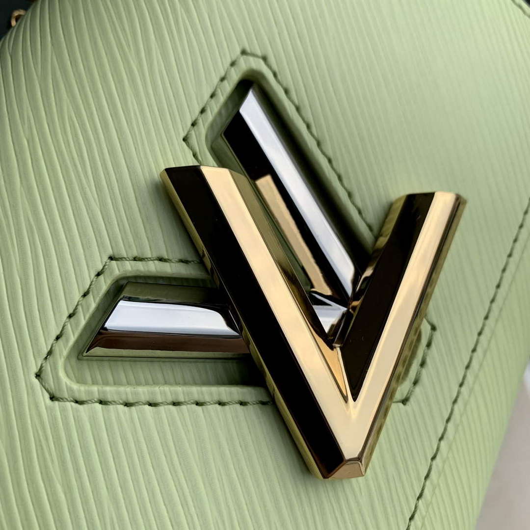 LV M22768 Louis Vuitton Twist PM Handbag Vert Noto Green