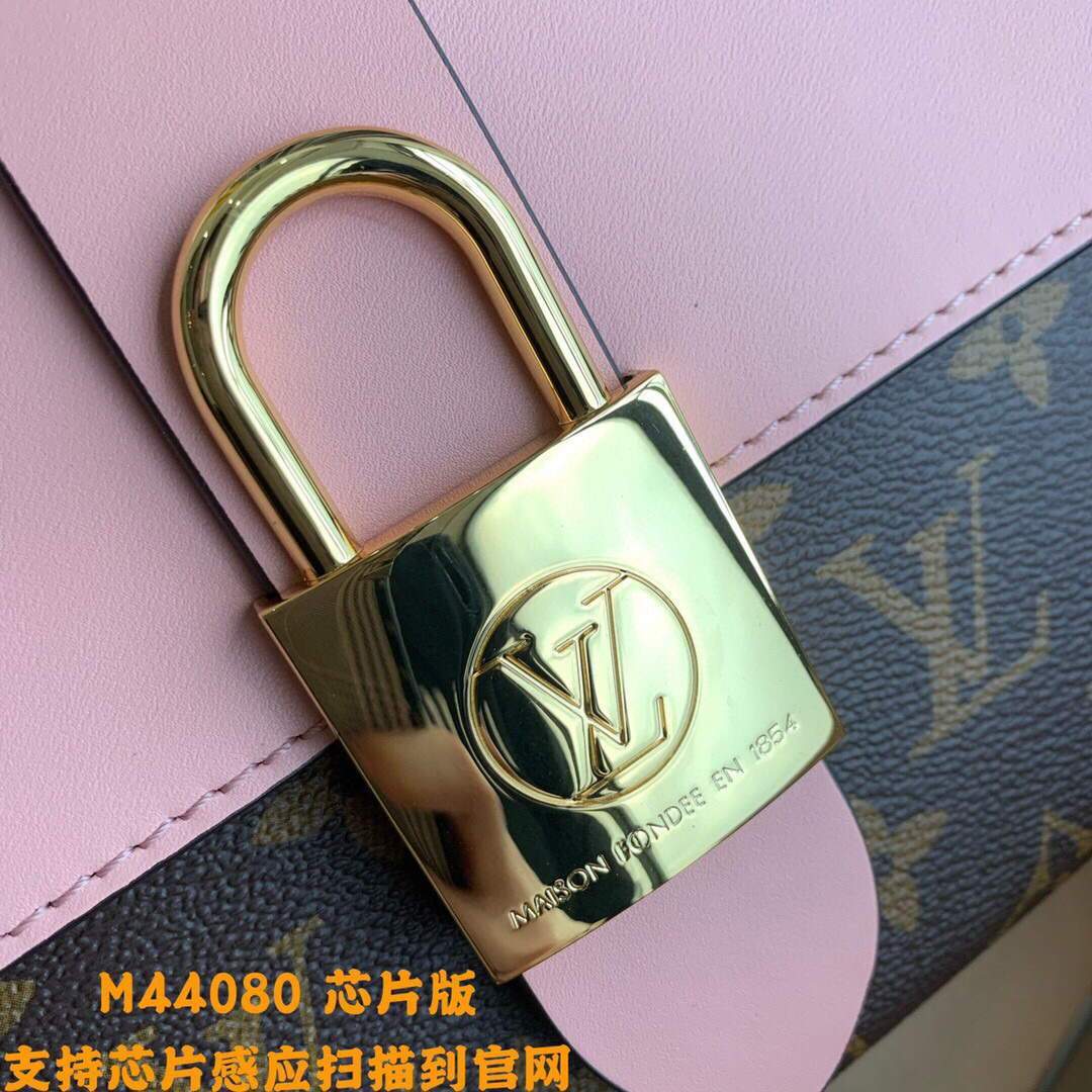 LV M44080 Louis Vuitton Locky BB Monogram Pink M44654 Bag