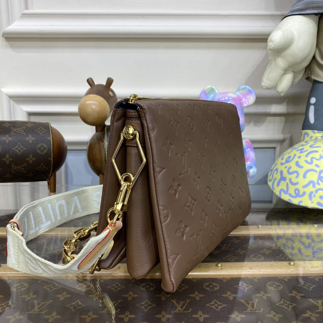 LV M21263 Louis Vuitton Coussin PM Bag Taupe Brown