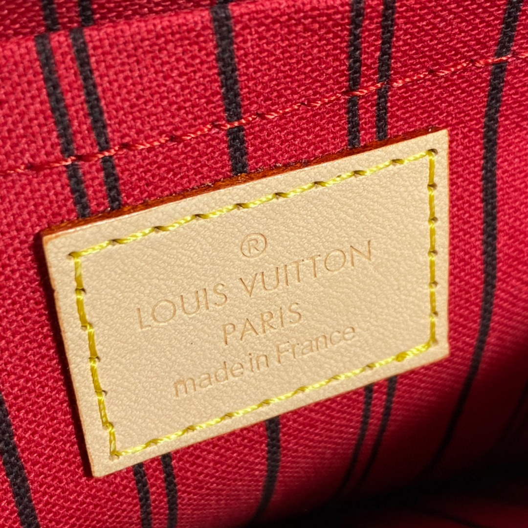 Louis Vuitton LV M40991 Neverfull GM Monogram Canvas Red