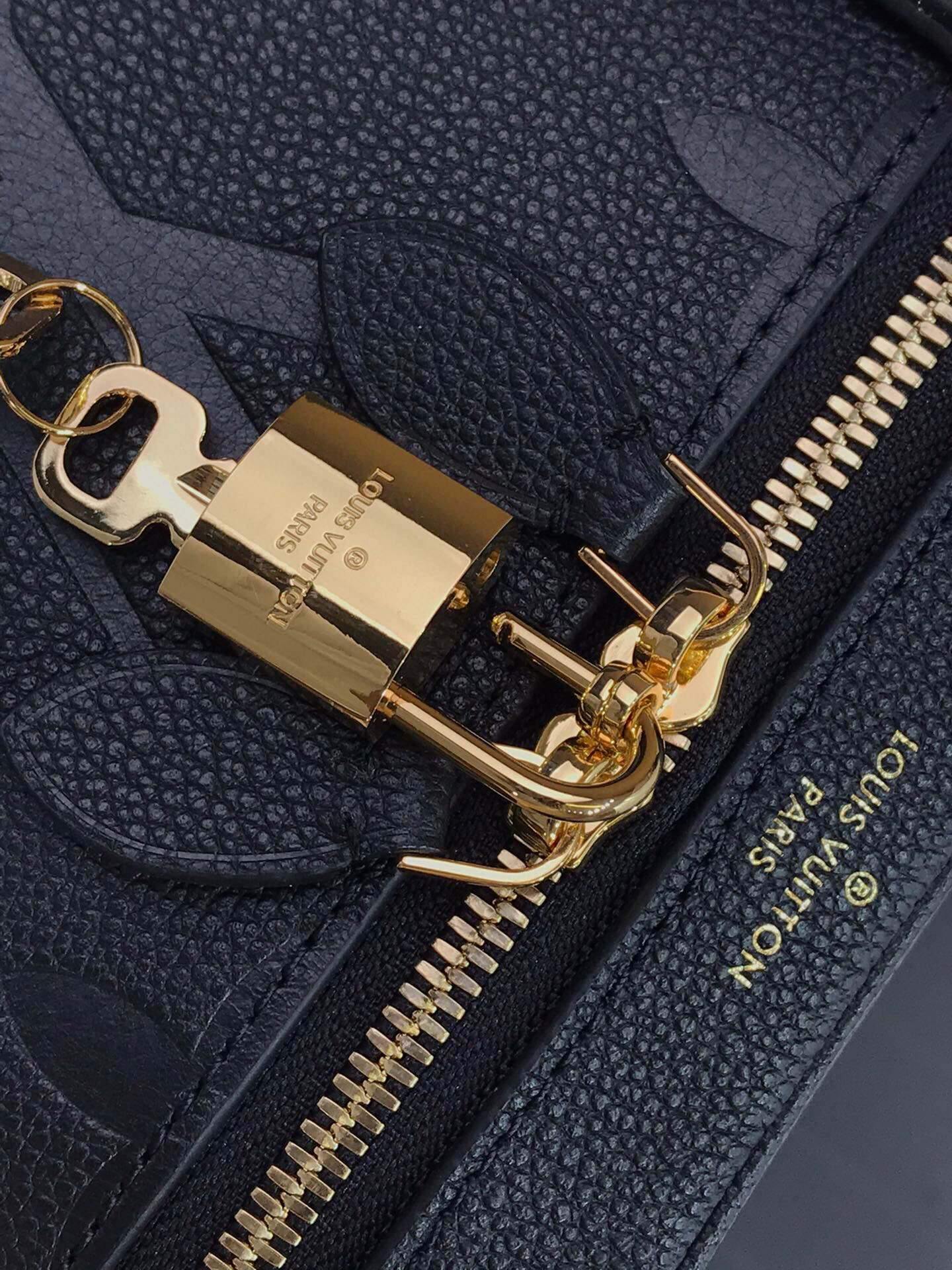 LV M45598 Louis Vuitton Vanity Pm Monogram Empreinte Leather M45608 Black