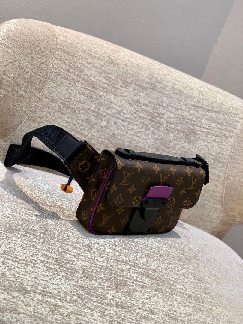 LV M45807 Louis Vuitton S Lock Sling Bag Purple