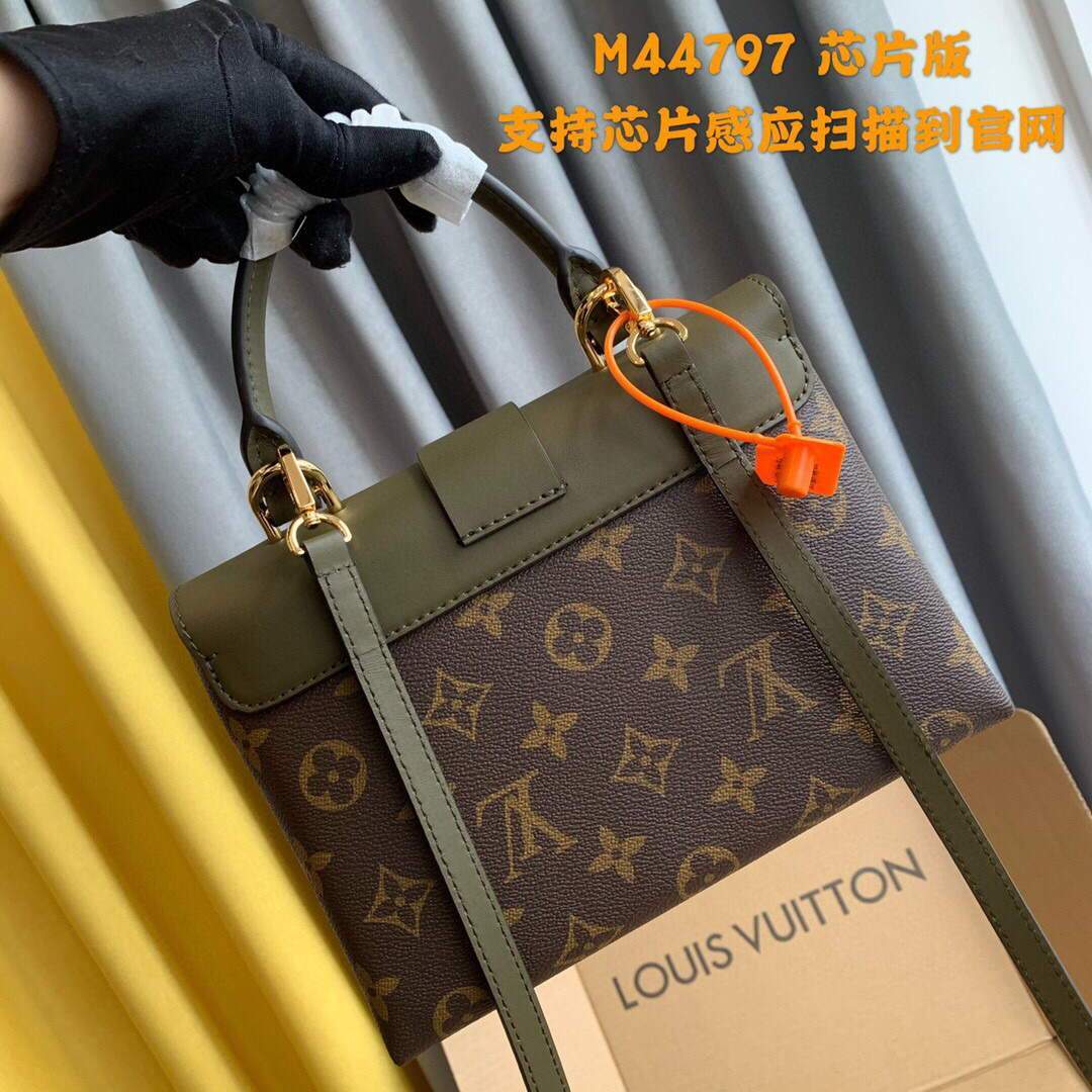 LV M44080 Louis Vuitton Locky BB Monogram Green M44654 Bag