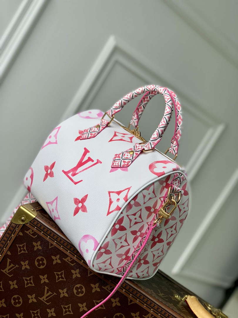 LV M23073 Louis Vuitton Speedy Bandouli��re 25 Handbag Pink