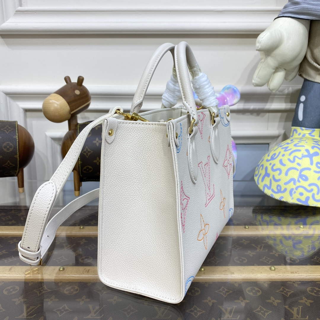 LV M46629 Louis Vuitton OnTheGo PM Handbag Beige