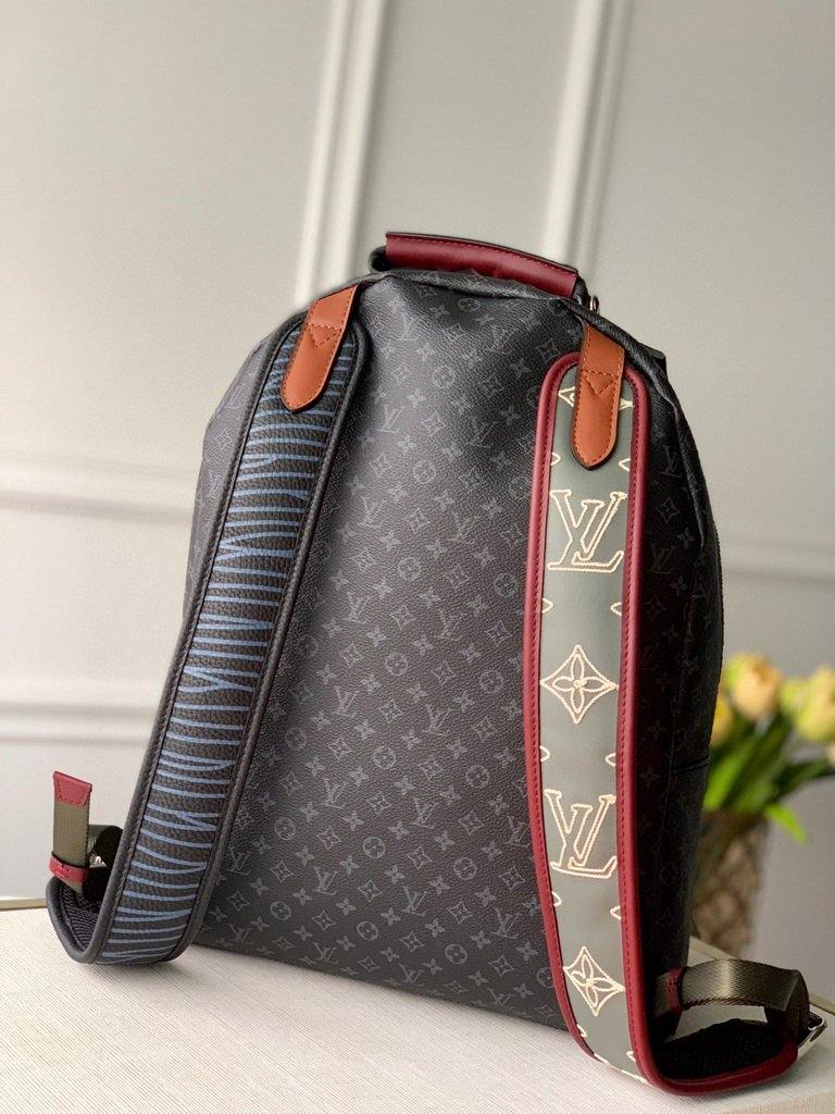 LV M56853 Louis Vuitton Backpack Shoulders Tote Bag Damier Graphite Black