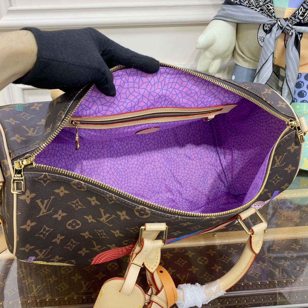 LV M46471 Louis Vuitton LV x YK Keepall Bandouli��re 45 Bag Monogram