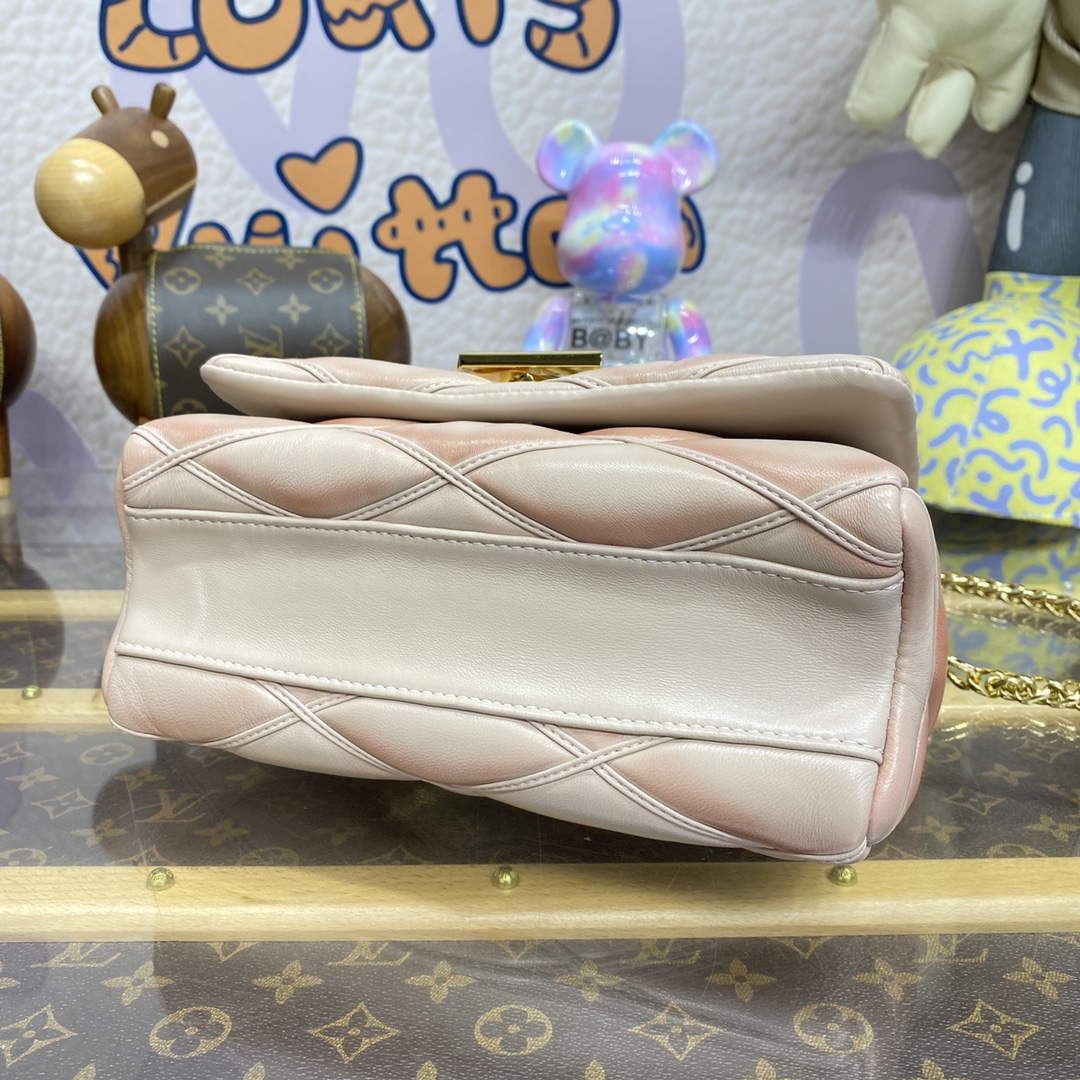 LV M23568 Louis Vuitton GO-14 MM Bag Beige/Pink
