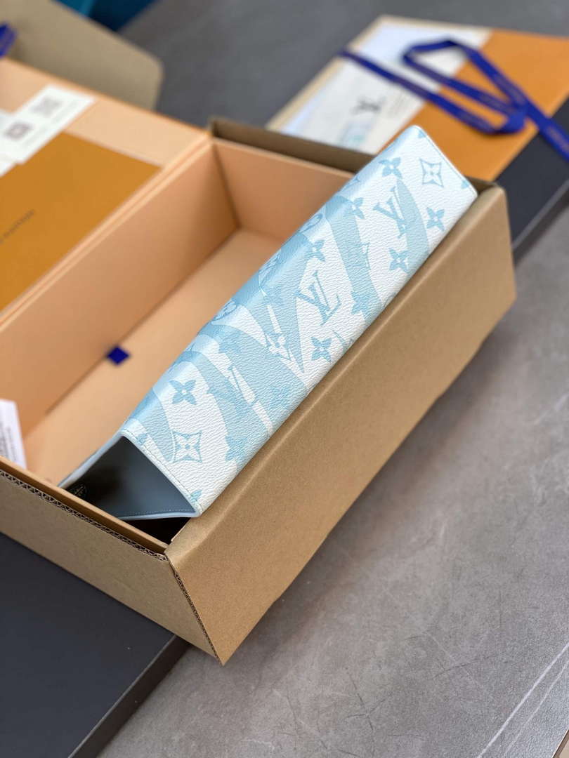 LV M22763 Louis Vuitton Pochette Voyage MM Bag Crystal Blue