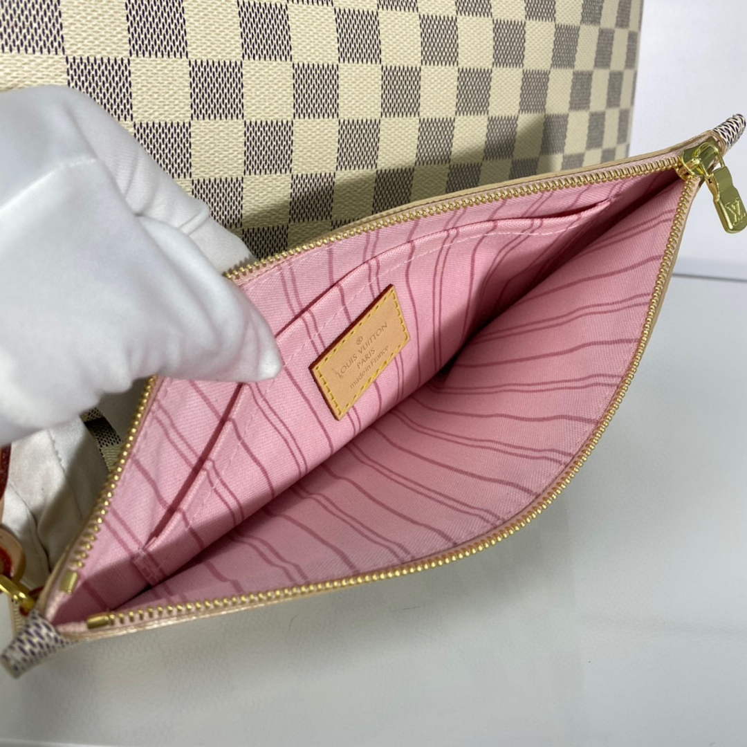 Louis Vuitton LV N41604 Neverfull GM Damier Azur coated canvas