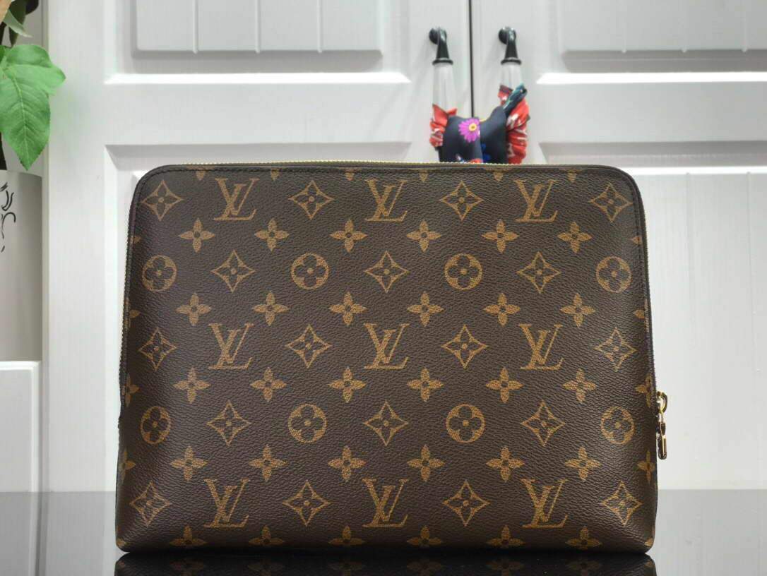 LV N60417 Louis Vuitton Pouch Monogram Canvas Brwon
