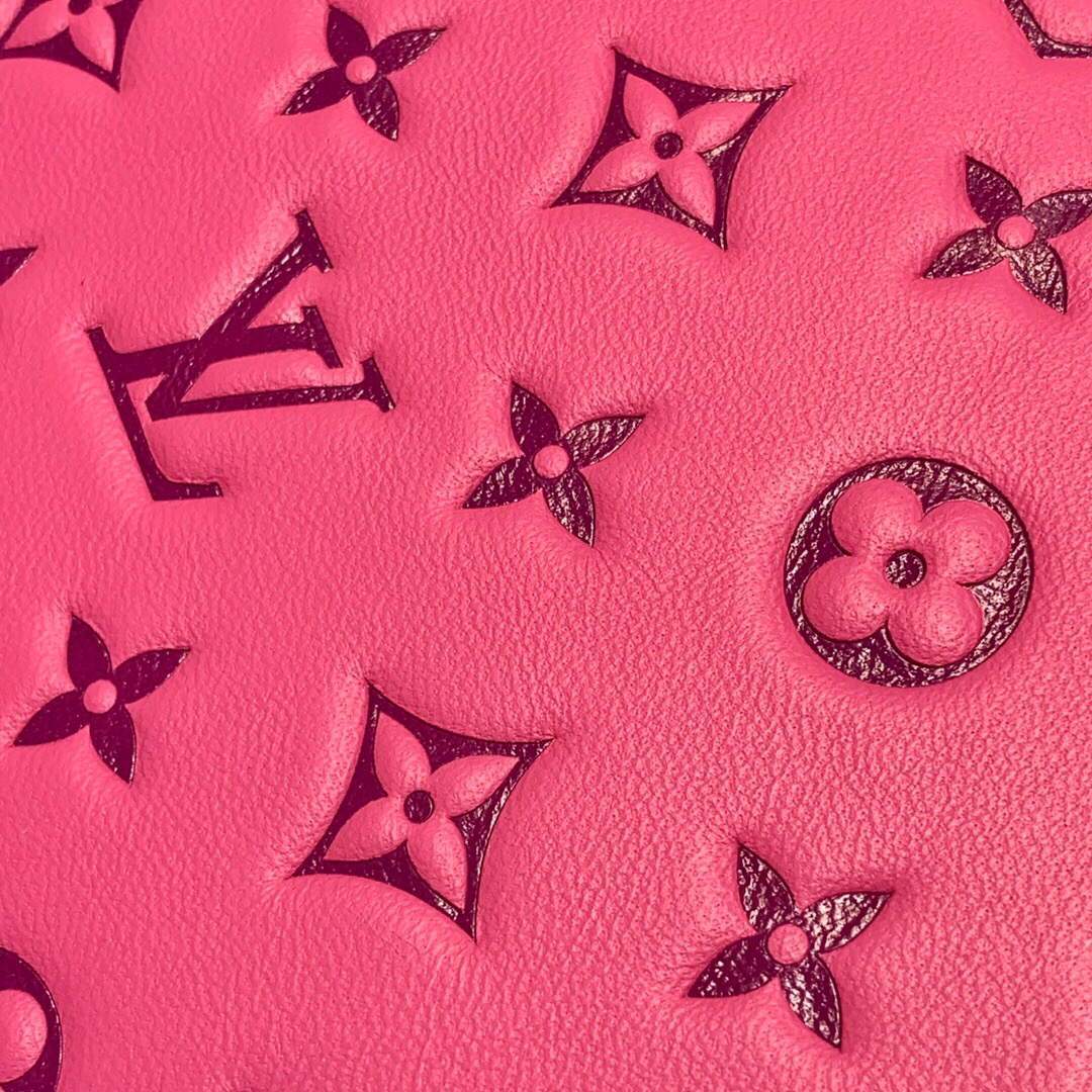 LV M58626 Louis Vuitton Coussin PM Lambskin Bag Rose Red